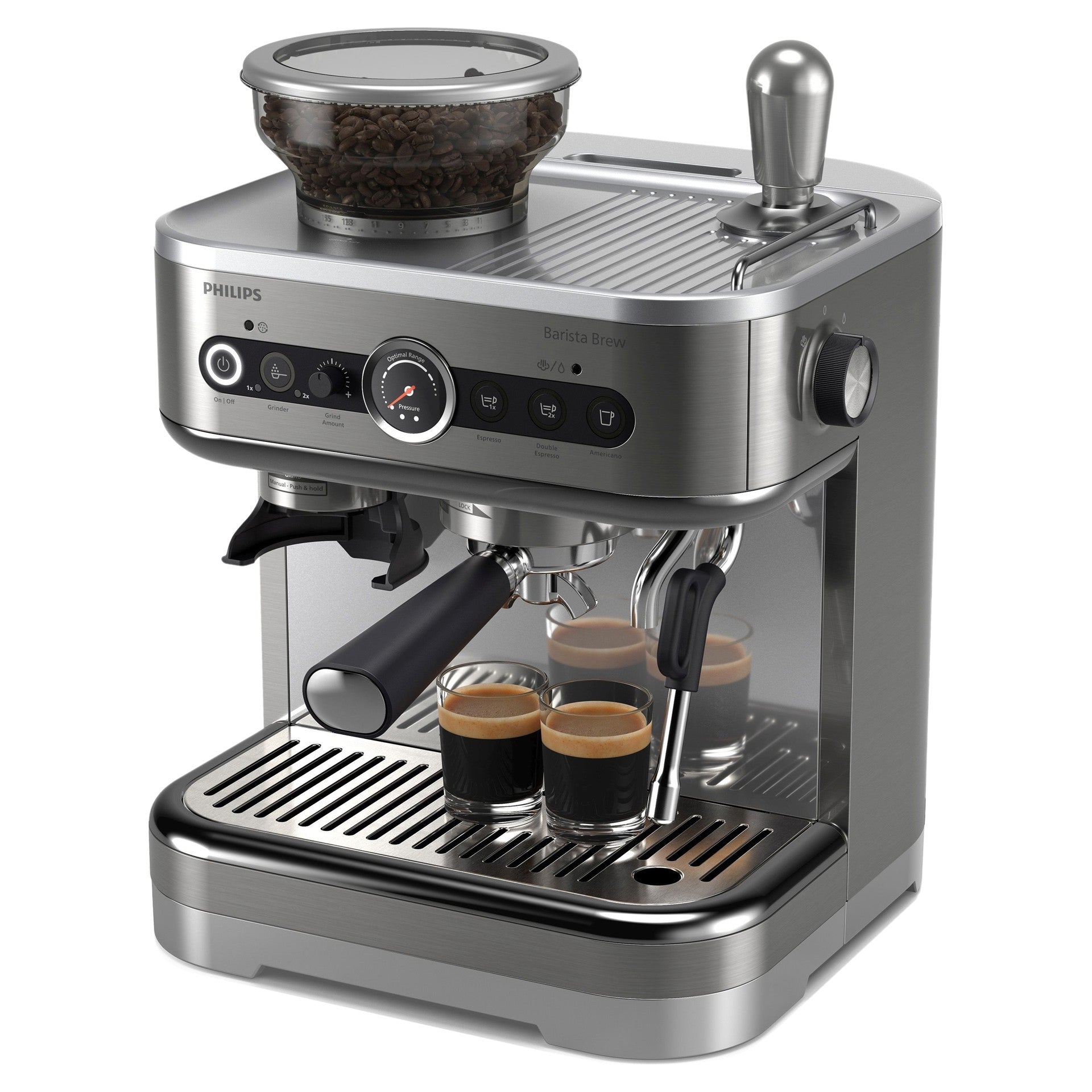 Philips 3200 Semi-Automatic Espresso Machine – Expresso Authentique et Mousse Onctueuse à la Maison (Boite ouverte)