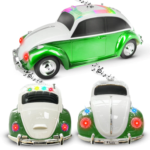 Retro Vintage Car Bluetooth Speaker with LED Lights, FM and Mic