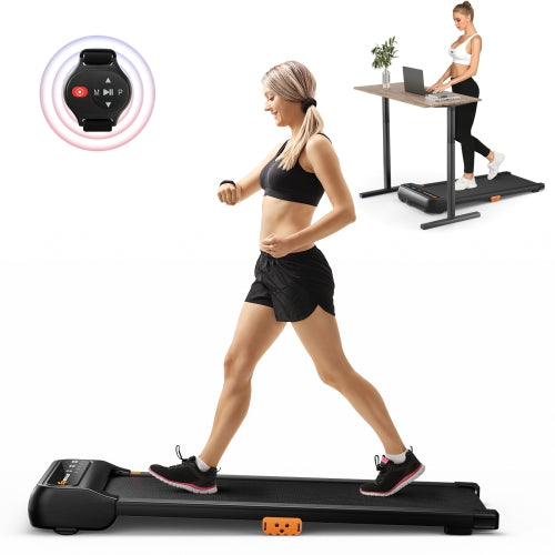 Costway Tapis de Course Sous Bureau – Walking Pad Pliable 2 en 1 avec Télécommande LED