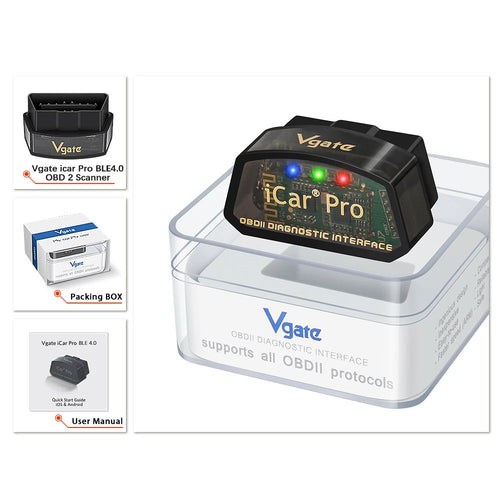 Vgate iCar Pro BLE 4.0 — lecteur de diagnostic OBD2 Bluetooth