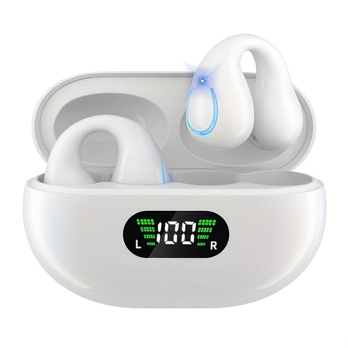 Open-Ear Wireless Earphones Bluetooth 6.0, ENC Calls, Touch Control