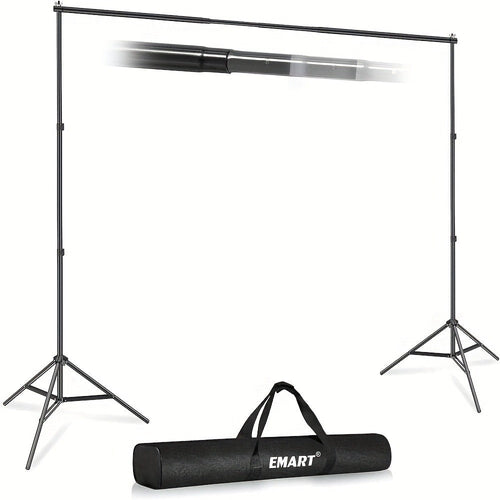 Adjustable 10 x 7 ft Backdrop Stand with Carry Bag for Balloons, Projector and Events