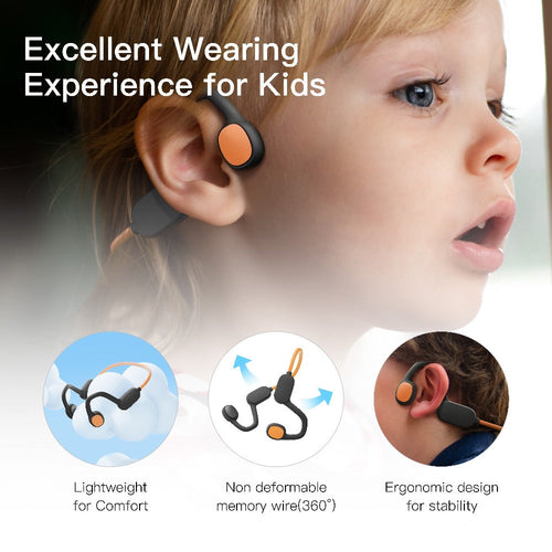 Écouteurs ouverts pour enfants, conduction aérienne Bluetooth, micro, 20 h