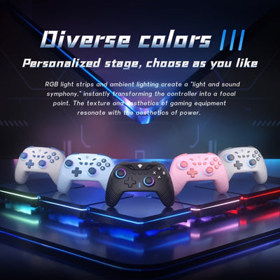 Manette de jeu sans fil 2,4 GHz pour PC, joysticks à effet Hall et éclairage RVB