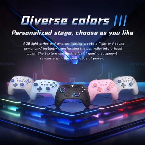 Manette de jeu sans fil 2,4 GHz pour PC, joysticks à effet Hall et éclairage RVB