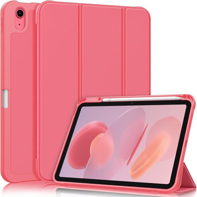 Étui folio rose 10,9 po avec porte-stylet et support 3 plis, compatible avec iPad 10e gén.