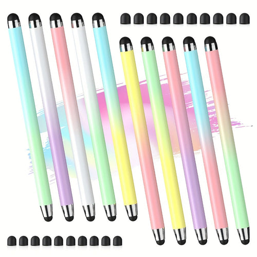 Ensemble de 10 stylets capacitifs à double pointe pour écrans tactiles, 3 assortiments