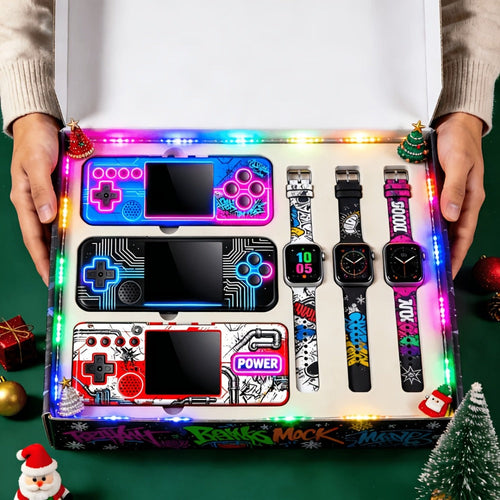 Ensemble console de jeu portable et montre intelligente, version de base ou de luxe