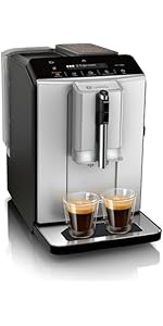 Bosch 300 Espresso Maker Fully Automatic – Machine à Espresso Automatique avec Mousseur à Lait | Café Frais et Intense à la Maison (Boite ouverte)