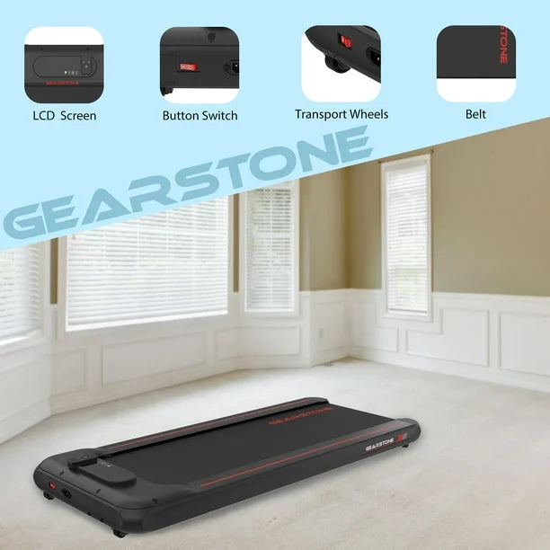 GEARSTONE - Tapis de marche sous bureau avec application, Walking Pad pour fitness