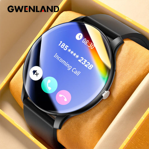 Montre intelligente sport IP68, appels sans carte SIM, musique, 100+ modes sportifs, bleu