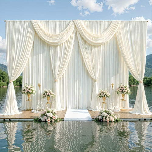 Toiles de fond photo 5 x 10 pi en spandex, paquet de 4, infroissables avec fourreau