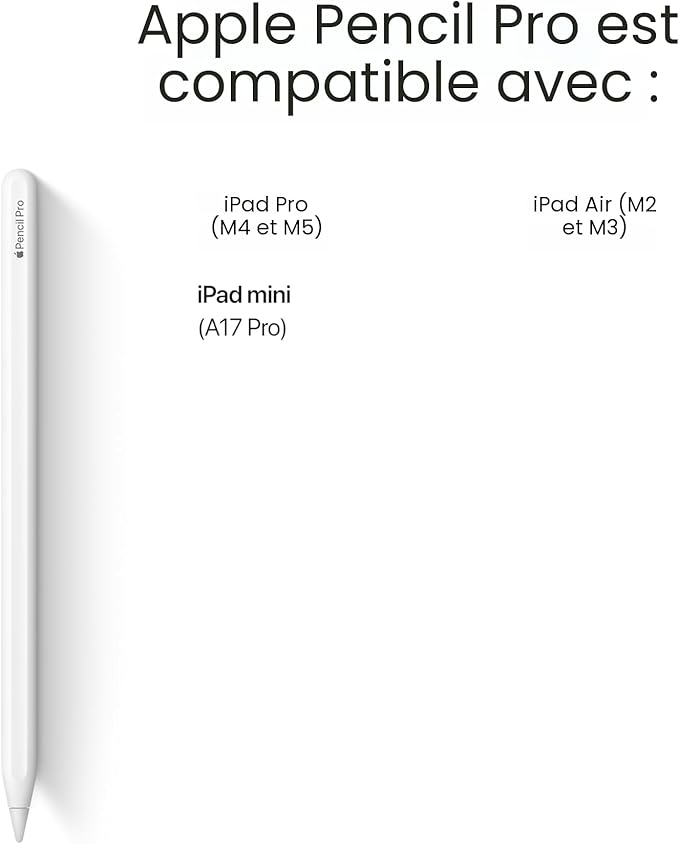 Apple Pencil Pro – Stylet sans fil pour iPad