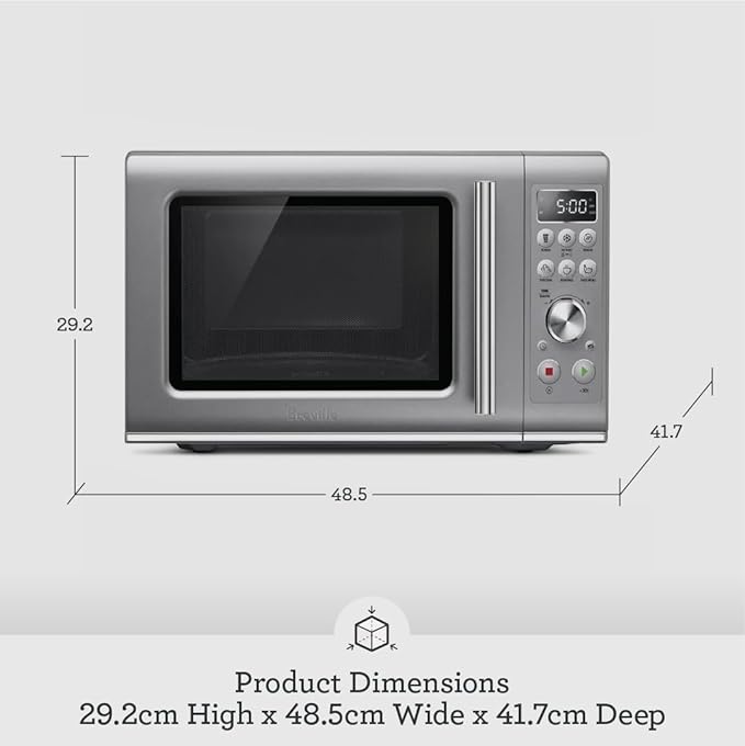 Breville Compact Wave Microwave Oven – Soft Close Door, Quiet and Intuitive (Open Box)