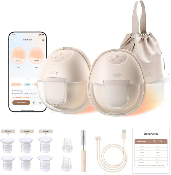 eufy Wearable Breast Pump S1 Pro – Portable Heated Breast Pump with HeatFlow | Open Box