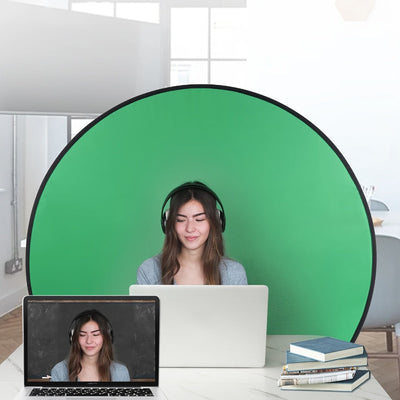 Écran vert pliable sur cadre 43,3 po pour diffusion en direct, photo et appels vidéo