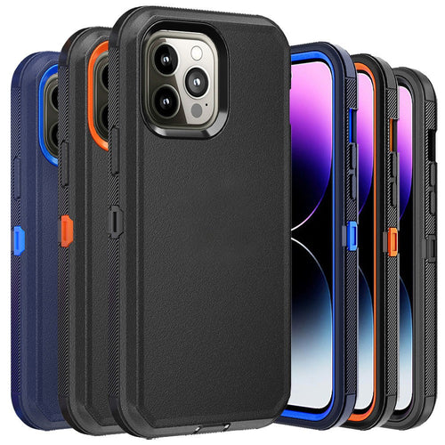 Rugged Dual-Layer TPU and PC Case in Orange, Compatible with iPhone 14