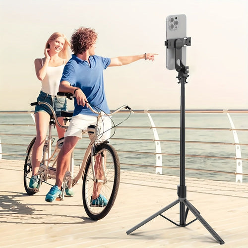 72-Inch Aluminum Tripod Selfie Stick with Wireless Remote and Detachable Phone Holder