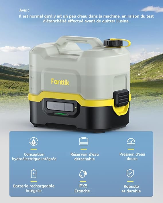 Fanntik NB8 Nano – Cordless Portable Electric High Pressure Sprayer (2.1 L, 3 Batteries) (Open Box)