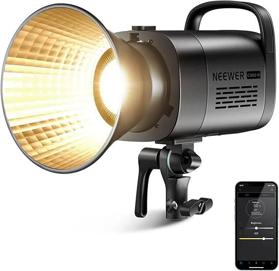 NEEWER CB60B – Lampe Vidéo LED Bi-Couleur 70W avec Contrôle via Application & Télécommande 2.4G (Boite ouverte)