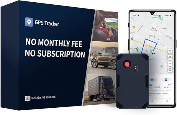 VITALGLOW 4G GPS Tracker – No Subscription Required – SIM Card Included – Real-Time Tracking