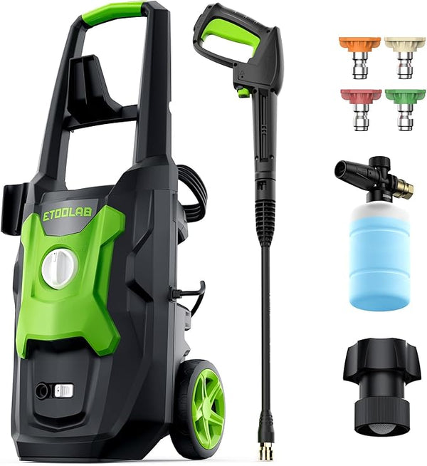 ETOLAB 2000W High Pressure Washer – Powerful Electric Cleaner with 10m Hose, Adjustable Nozzle and Accessory Holder (Open Box)