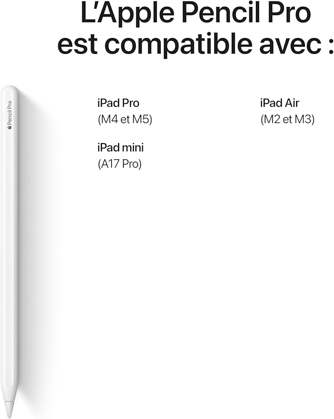 Apple Pencil Pro – Stylet sans fil pour iPad