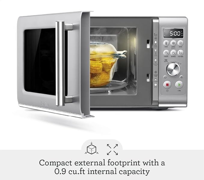 Breville Compact Wave Microwave Oven – Soft Close Door, Quiet and Intuitive (Open Box)