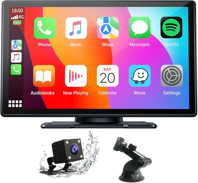 9-inch Smart Car Screen – Wireless CarPlay &amp; Android Auto (Open Box)