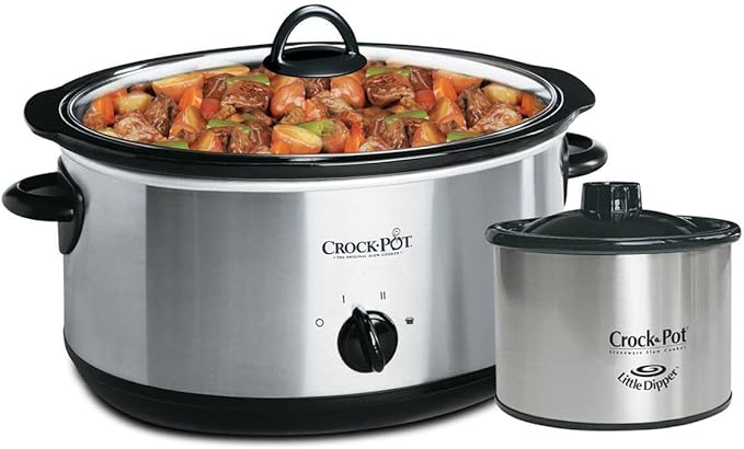 Mijoteuse Crock-Pot 8 Quarts avec Dipper – Acier Inoxydable