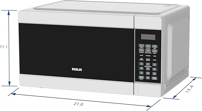 RCA RMW1134 Micro-ondes de Comptoir - 1,1 pi³ - 1000 Watts - Acier Inoxydable Noir