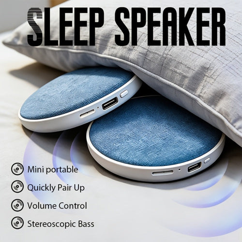 Bone Conduction Bluetooth Pillow Speaker, Ultra-Thin 11 mm, Blue