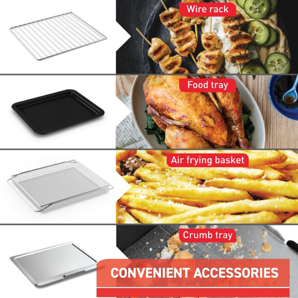 T-Fal Four Grille-Pain et Friteuse à Air T-fal 9-en-1 – Convection Puissante pour des Résultats Extra Croustillants