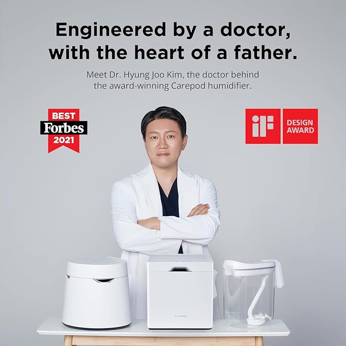 Carepod 31S Stainless Steel Humidifier – Large Room, Baby &amp; Easy Clean