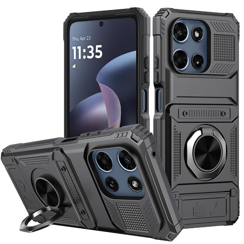 Case with Magnetic Metal Kickstand, Compatible with Moto G 5G 2025