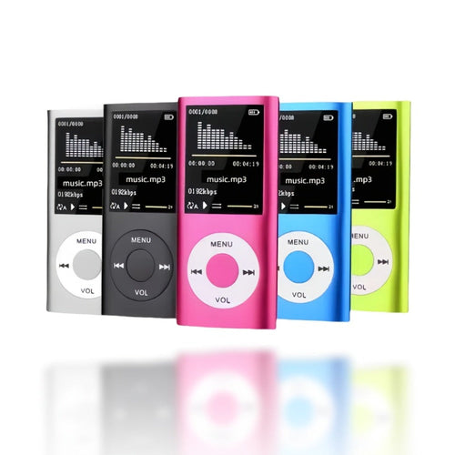 Wired MP3 & MP4 Player, Up to 64GB Card Support, 8-Hour Battery, Earphones Included