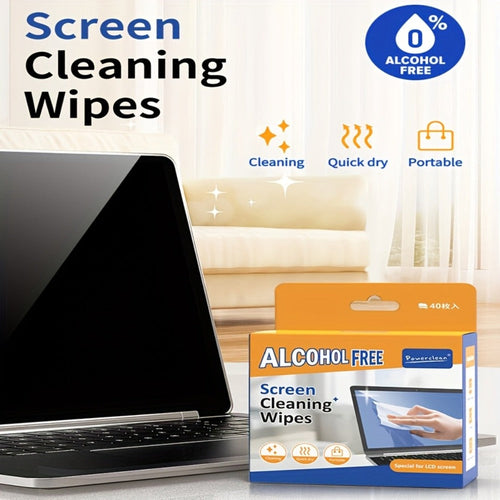 Individually Wrapped Screen Cleaning Wipes, 80 Pack