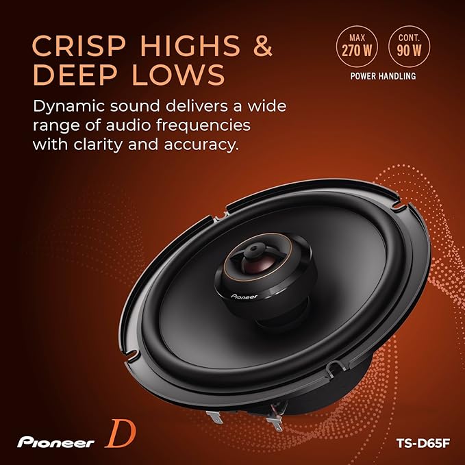 Pioneer D Series TS-D65F – 6.5" 2-way coaxial speakers (270W)