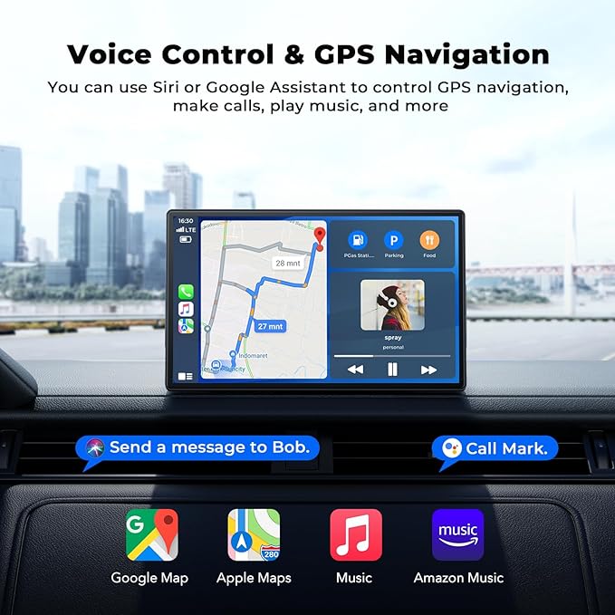 9-inch Smart Car Screen – Wireless CarPlay &amp; Android Auto (Open Box)