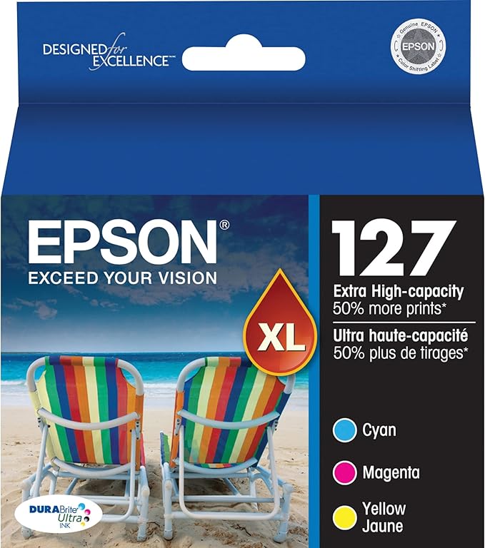 Epson T127520-S DuraBrite 127 - Cartouche Ultra à Très Haute Capacité - Multicolore