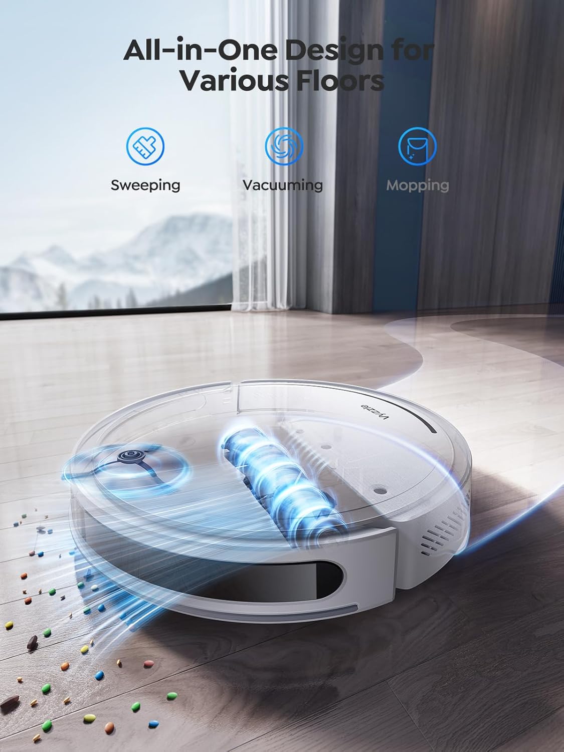 Vyzzle D10 – Smart and Compact Robot Vacuum Cleaner (Open Box)