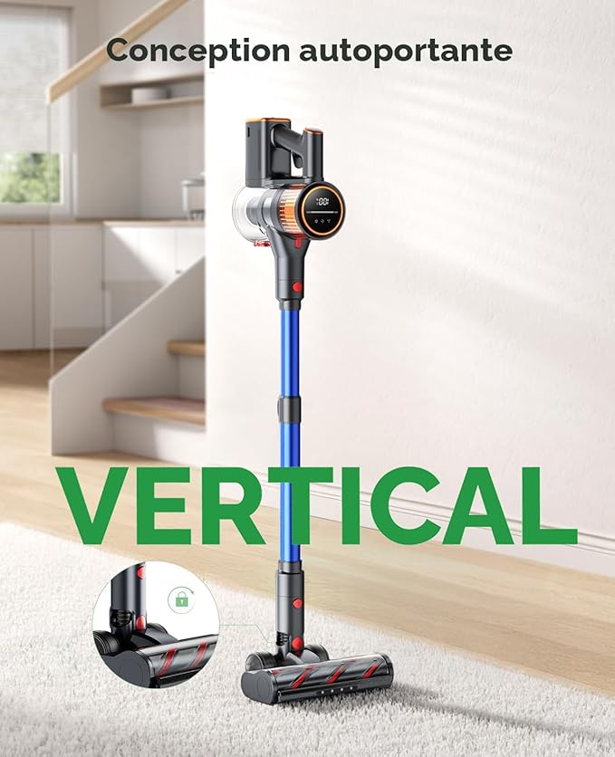 SunSare X9 – Cordless Stick Vacuum Cleaner with LED Display and Advanced Filtration (Open Box)