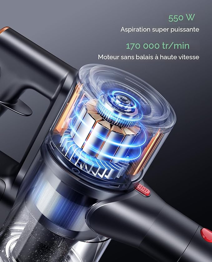 SunSare X9 – Cordless Stick Vacuum Cleaner with LED Display and Advanced Filtration (Open Box)