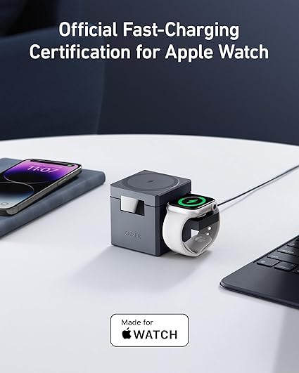Anker MagGo Station de Charge Sans Fil 3-en-1 avec Qi2 (boite ouverte jamais utilisé)