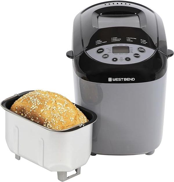 West Bend Hi-Rise Bread Maker – 3 lb (1.36 kg), 12 Programs, Crust Setting (Open Box)