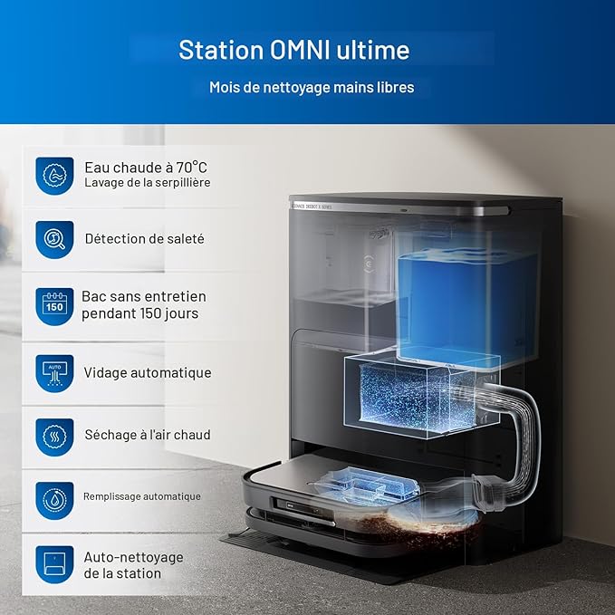 Ecovacs Deebot X5 Pro Omni – Robot Vacuum and Mop with Smart Dock (Open Box)