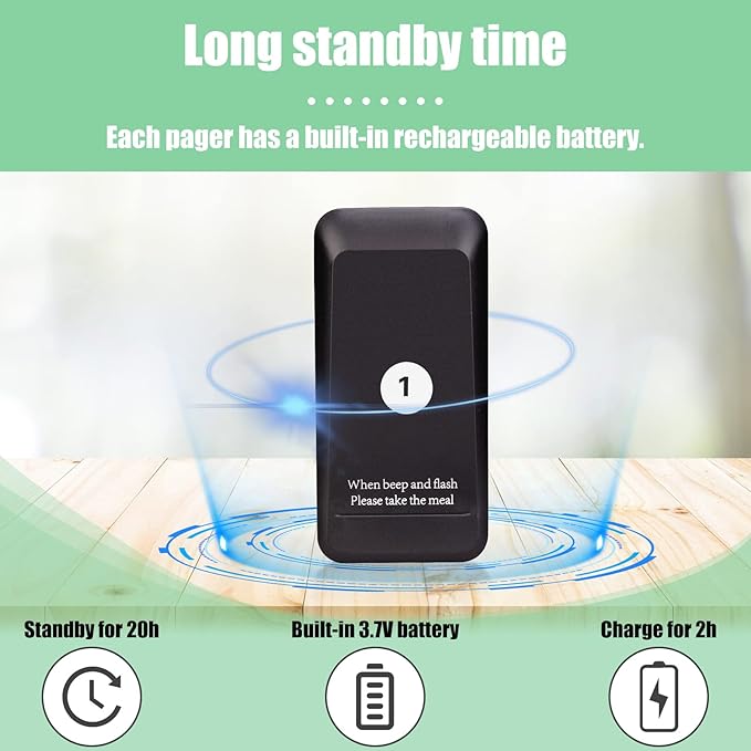 Retekess TD157 – Système de Pager Sans Fil pour Restaurants et Bureaux (Boite ouverte)