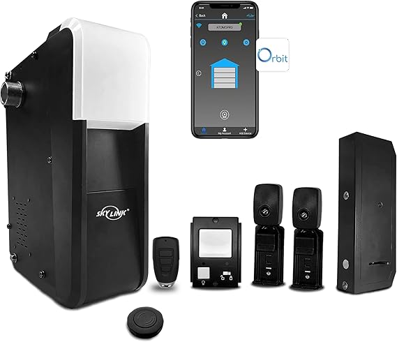 Skylink Atoms Pro – Ouvre-Porte de Garage Latéral Wi-Fi avec Éclairage LED et Batterie de Secours (Boite ouverte)
