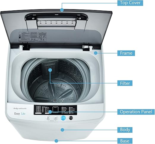 Costway EP24640US Machine à Laver Automatique Portable  - Capacité de 4 kg avec Pompe de Vidange