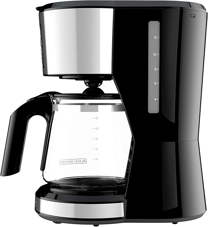 Cafetière Programmable BLACK+DECKER 12 Tasses – Acier Inoxydable, CM1231SC (bOITE OUVERTE)